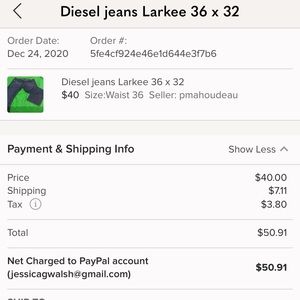 PRIVATE listing My husbands unused jeans